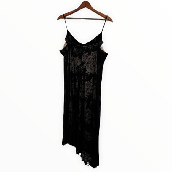 New York & Company Nude Asymmetrical Midi Slip Dress - Picture 6 of 6